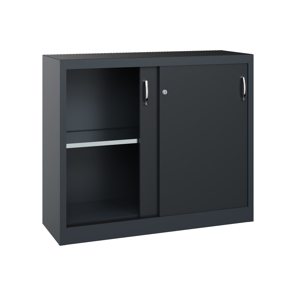 Produktabbildung Nr. 4: C+P Werkstatt-Beistellschrank mit 1 Fachboden, HxBxT 1.000 x 1.200 x 400 mm, anthrazitgrau, schwarzgrau