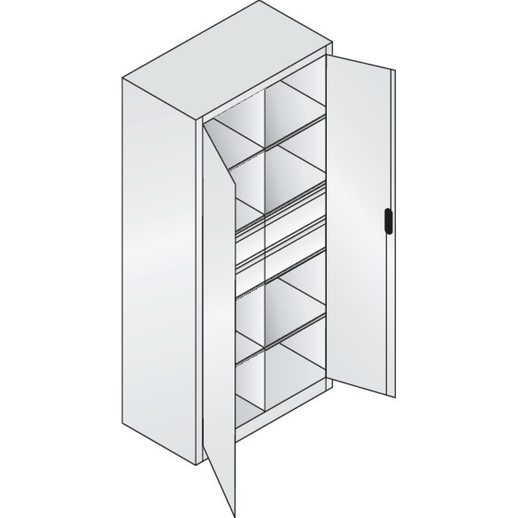 Produktabbildung Nr. 8: C+P Werkzeugschrank, Schubladen 4x174 mm, 6 Böden, Breite 930 mm, anthrazitgrau, lichtblau