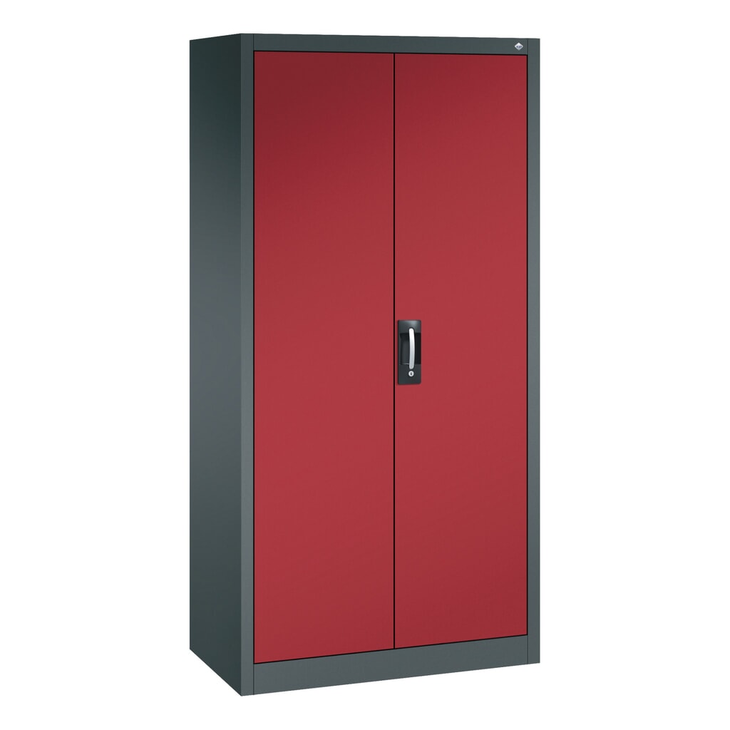 C+P Werkzeugschrank, Schubladen 4x174 mm, 6 Böden, Breite 930 mm, anthrazitgrau, rubinrot Produktabbildung: C+P Werkzeugschrank, Schubladen 4x174 mm, 6 Böden, Breite 930 mm, anthrazitgrau, rubinrot