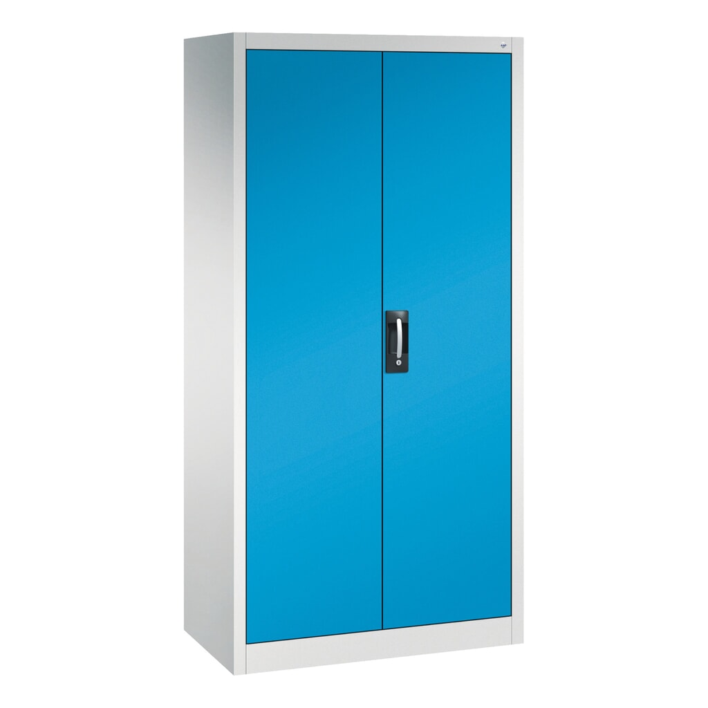 C+P Werkzeugschrank, Schubladen 4x86 + 4x174 mm, 6 Böden, Breite 930 mm, lichtgrau, lichtblau Produktabbildung: C+P Werkzeugschrank, Schubladen 4x86 + 4x174 mm, 6 Böden, Breite 930 mm, lichtgrau, lichtblau