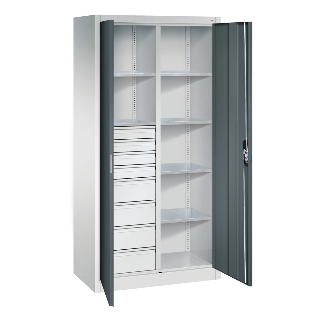 Produktabbildung Nr. 9: C+P Werkzeugschrank, Schubladen 4x86 + 4x174 mm, 6 Böden, Breite 930 mm, lichtgrau, anthrazitgrau