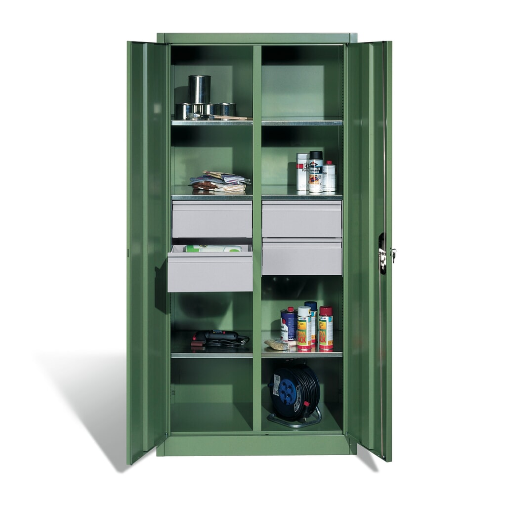 Produktabbildung Nr. 4: C+P Werkzeugschrank, Schubladen 4x174 mm, 6 Böden, Breite 930 mm, lichtgrau, schwarzgrau