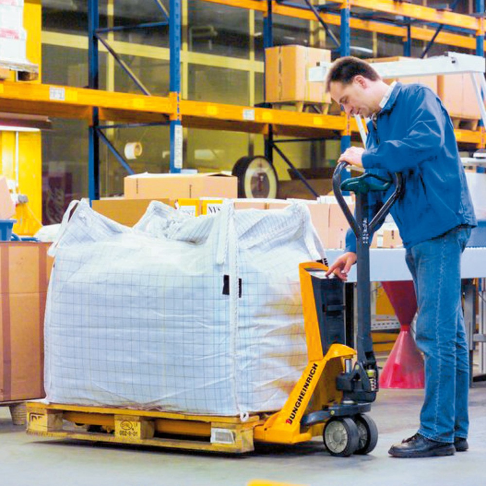 Produktabbildung Nr. 4: Jungheinrich Hubwagen mit Waage AMW 22p mit Komfortanzeige und Thermodrucker, Tragfähigkeit 2.200 kg, Vollgummi/Polyurethan