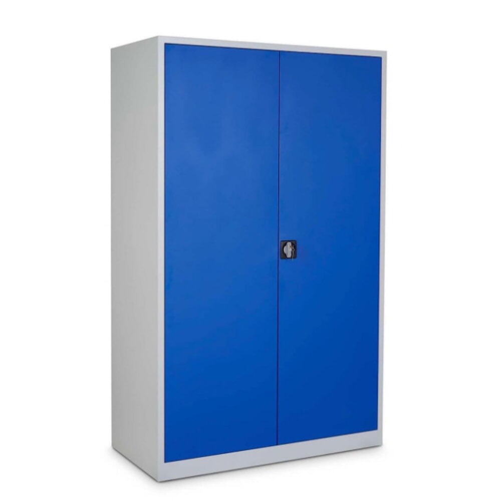 Produktabbildung: CEHA Stahlschrank HS-XBT, 5 OH, HxBxT 1.950 x 1.200 x 500 mm, pulverbeschichtete Fachböden, lichtgrau/enzianblau