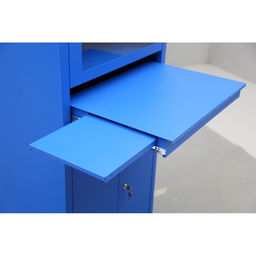 Produktabbildung Nr. 6: CEHA Mobiler Computerschrank HCS-1, HxBxT 1.750 x 650 x 550 mm, enzianblau