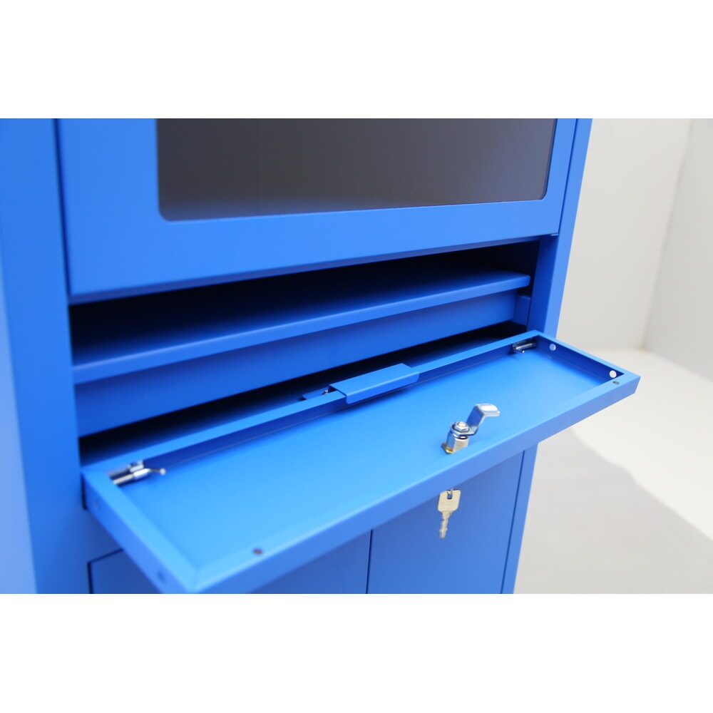 Produktabbildung Nr. 7: CEHA Mobiler Computerschrank HCS-1, HxBxT 1.750 x 650 x 550 mm, enzianblau