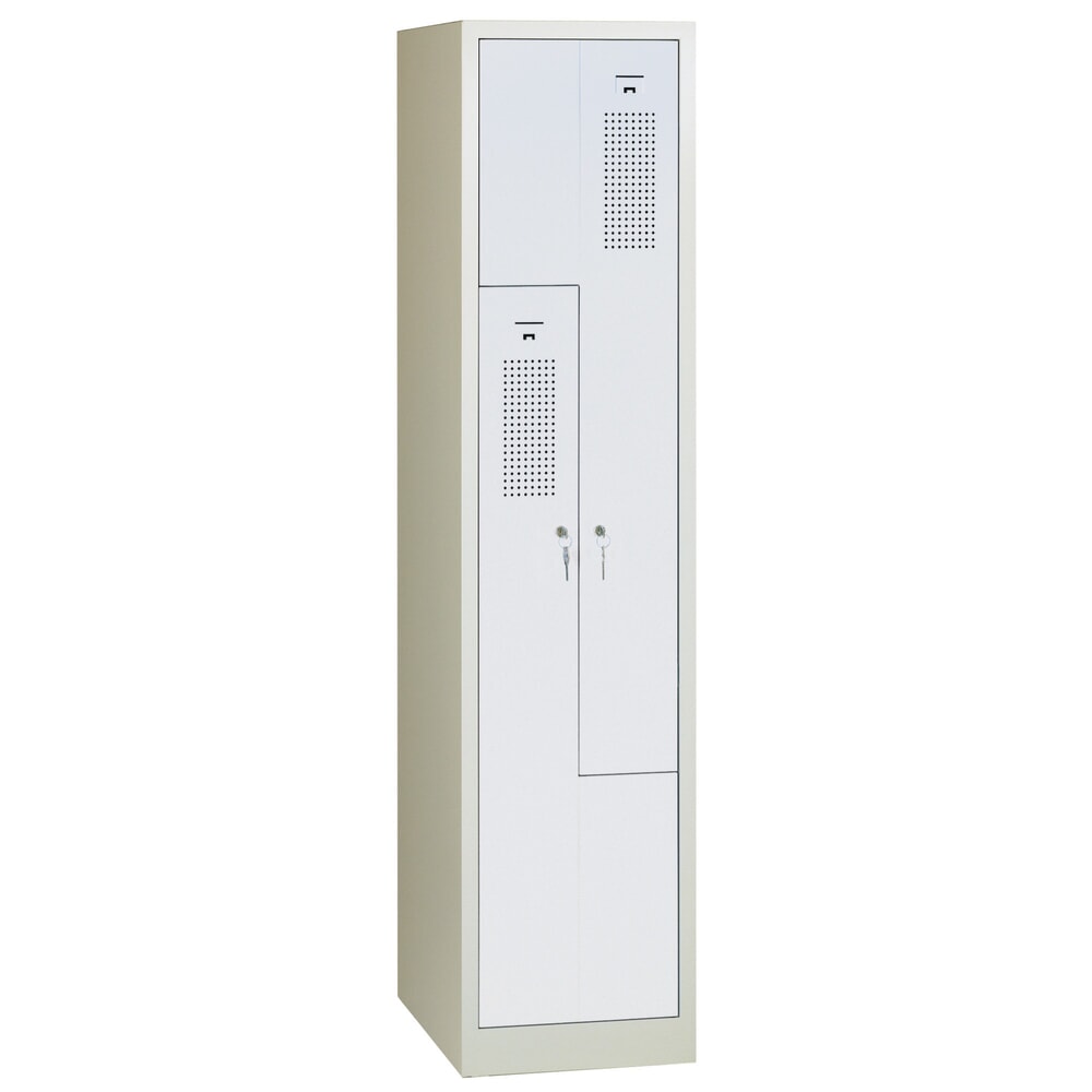 Produktabbildung Nr. 1: CEHA Z-Spind HDZ-1, Zylinderschloss, 2 Abteile, lichtgrau