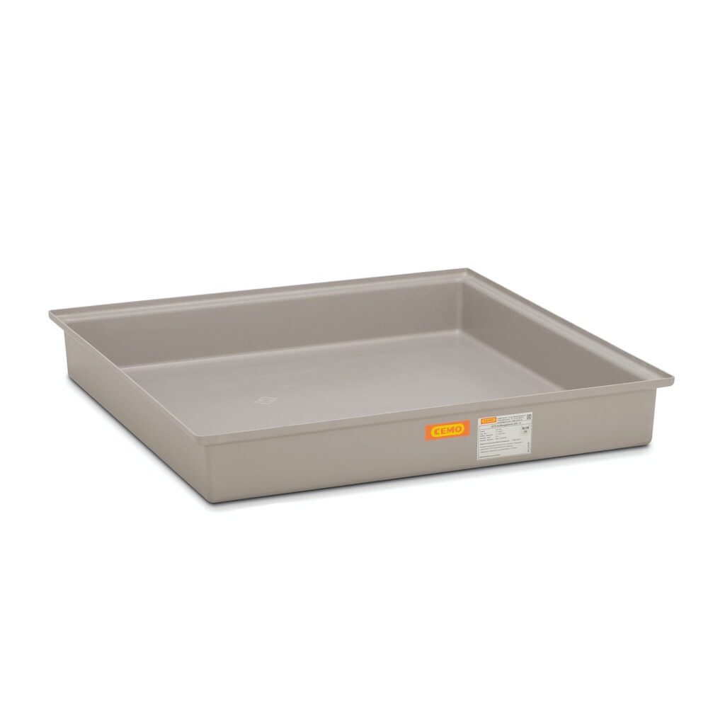 Produktabbildung: CEMO Auffangwanne aus GFK, HxBxT 180 x 1.280 x 1.280 mm