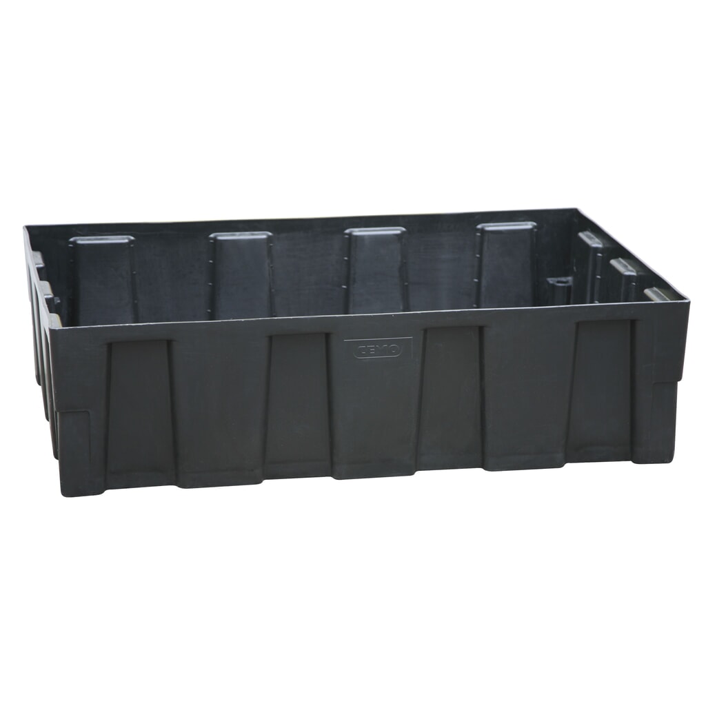 CEMO Auffangwanne Euro-PE 250/2, Auffangvolumen 250 l, ohne Gitterrost Produktabbildung: CEMO Auffangwanne Euro-PE 250/2, Auffangvolumen 250 l, ohne Gitterrost