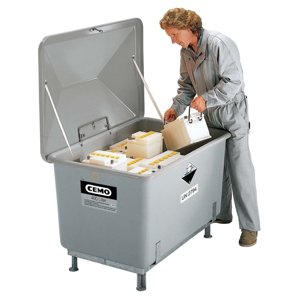 Produktabbildung: Kfz-Altbatterie-Sammelbehälter CEMO, 200 l