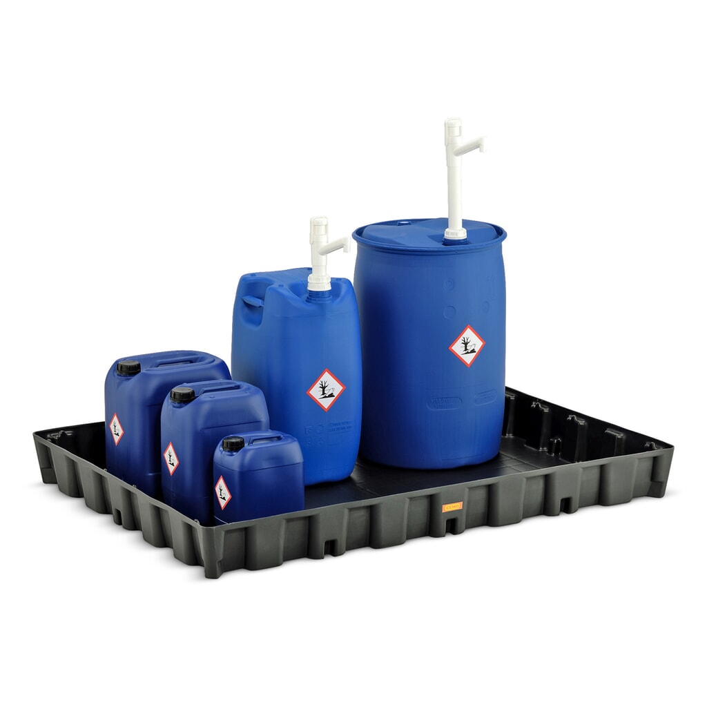 CEMO Kleingebinde-/Laborwanne aus PE, Auffangvolumen 250 l Produktabbildung Nr. 2: CEMO Kleingebinde-/Laborwanne aus PE, Auffangvolumen 250 l
