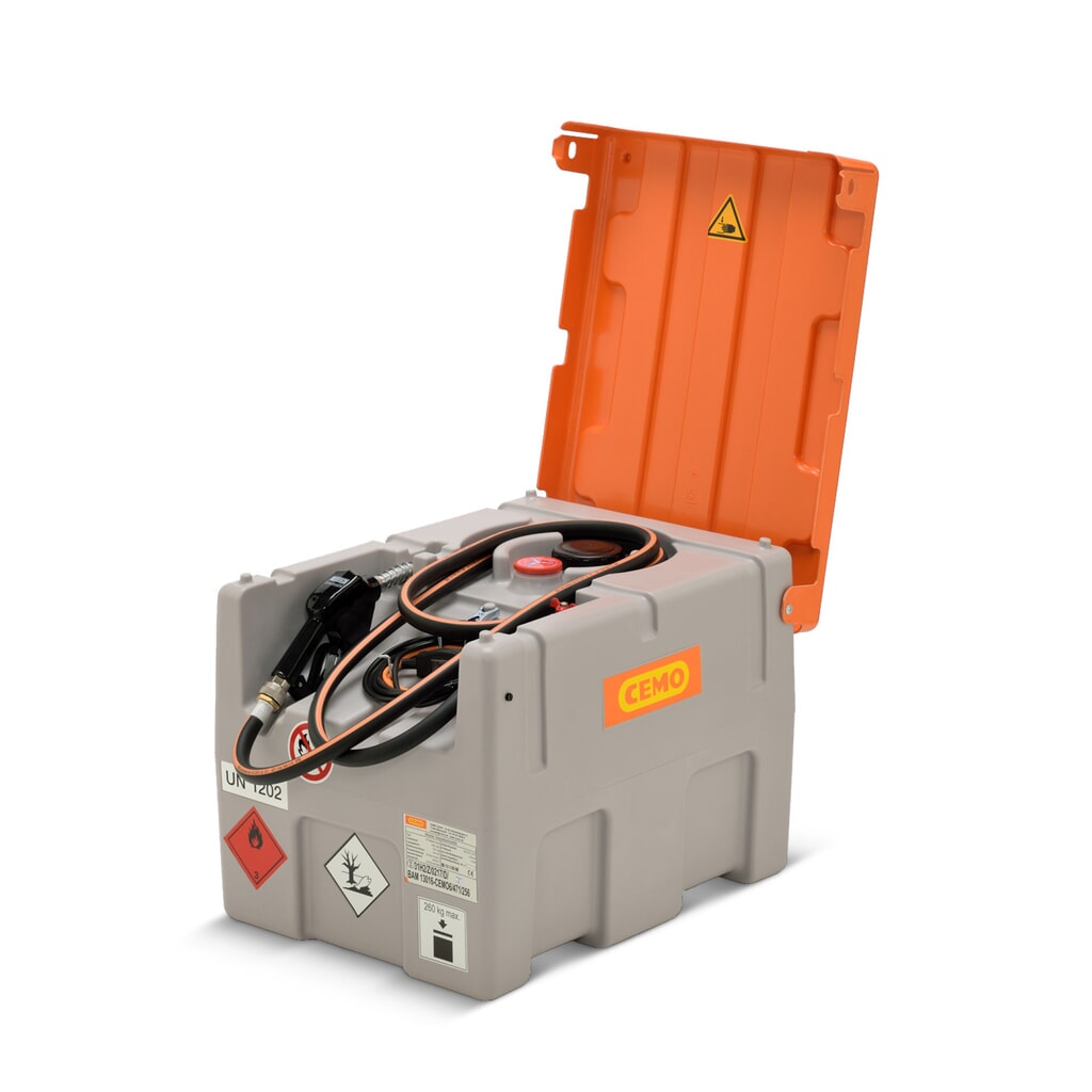 Mobile Diesel-Tankanlage CEMO mit ADR-Zulassung, 200 l, 25l/min, mit Klappdeckel Produktabbildung Nr. 2: Mobile Diesel-Tankanlage CEMO mit ADR-Zulassung, 200 l, 25l/min, mit Klappdeckel