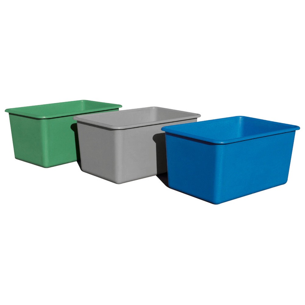 Produktabbildung: Rechteckbehälter CEMO aus GFK, 100 Liter, Höhe 290 mm, grün