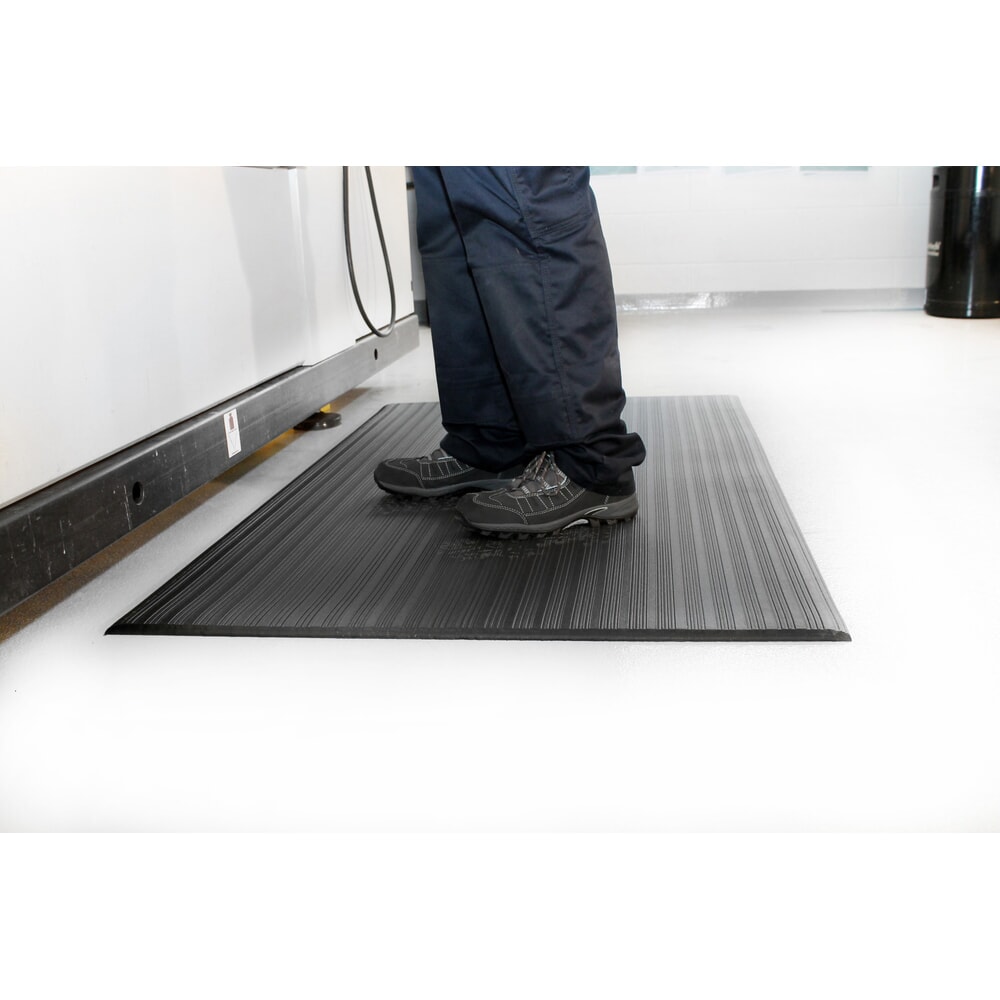 Produktabbildung Nr. 1: COBA Anti-Ermüdungsmatte Orthomat® Ribbed, 1-lagig, schwarz, BxL 900 x laufender Meter