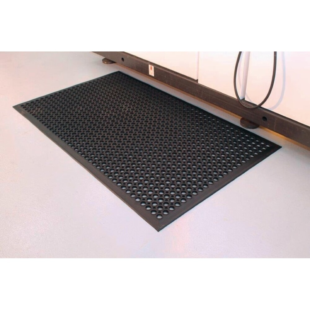 Produktabbildung Nr. 3: COBA Arbeitsplatzbodenbelag, schwarz Gummi, Fertigmatte L1500xB900xS10mm