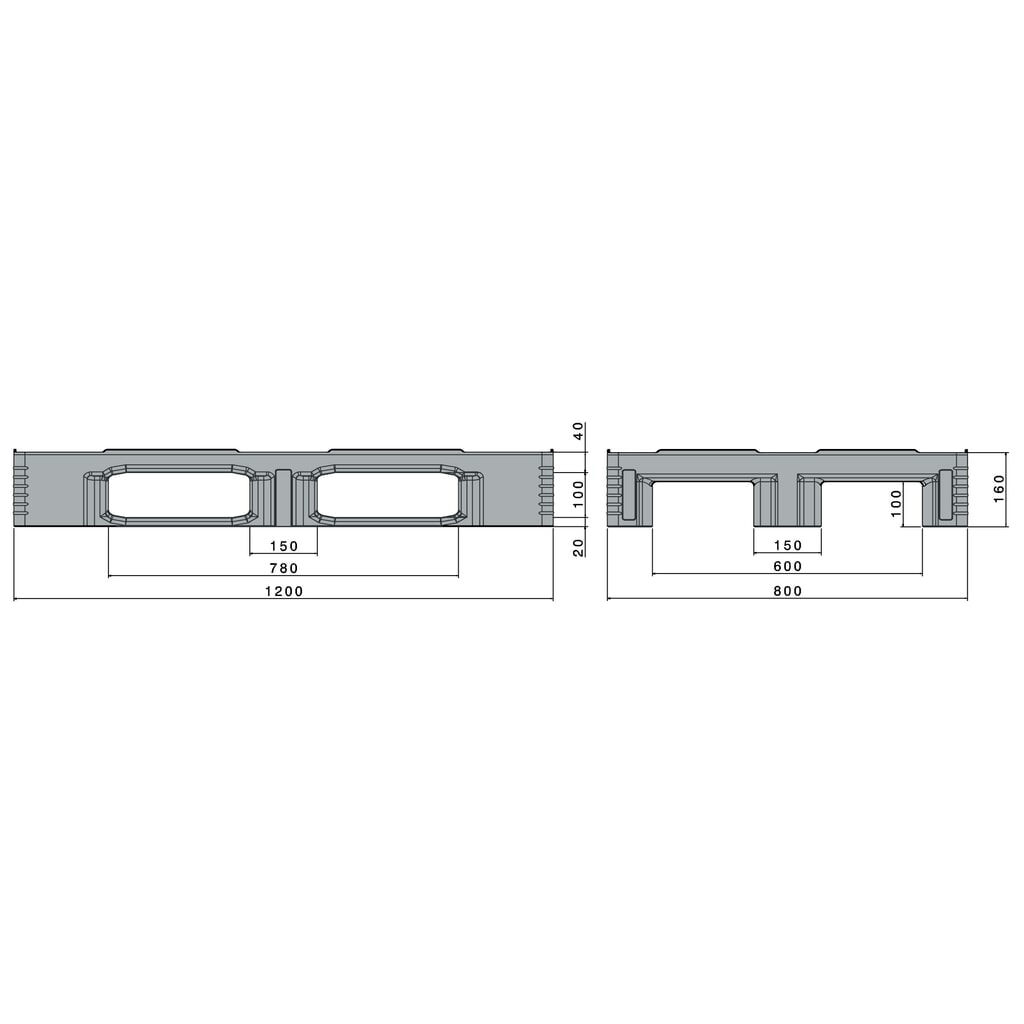 CRAEMER Kunststoff-Palette, Typ TC1-ECO Produktabbildung Nr. 2: CRAEMER Kunststoff-Palette, Typ TC1-ECO