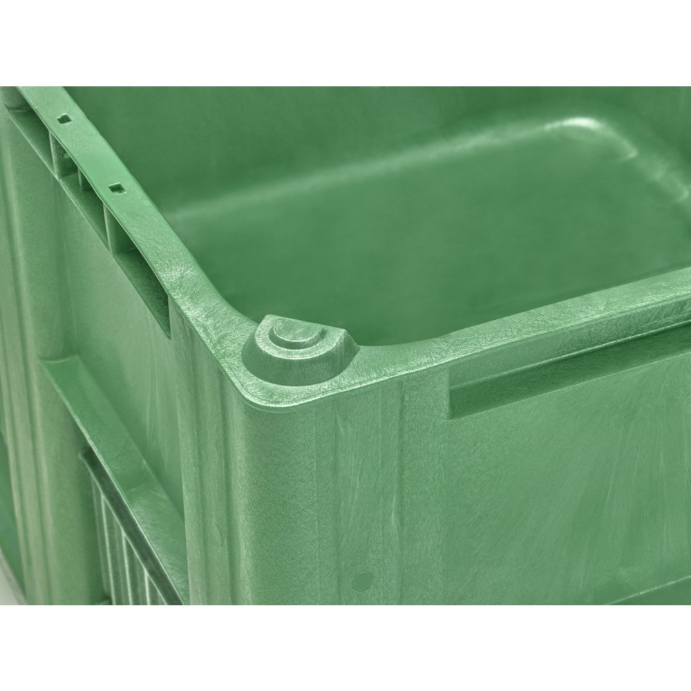 Produktabbildung Nr. 2: CRAEMER Palettenbox, 1.200 x 1.000 x 760 mm, 3 Kufen, grün