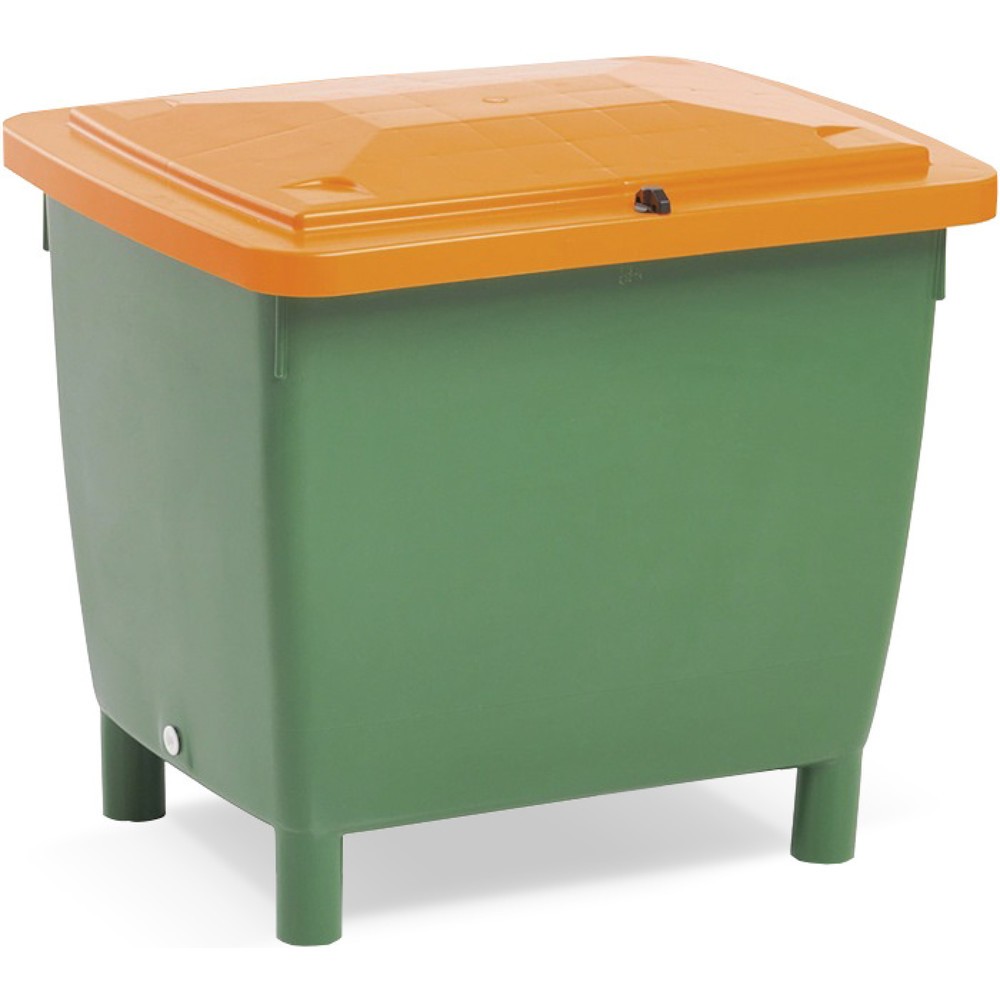 Produktabbildung: CRAEMER Streugutbehälter, 210 l HD-PE grün/orange, L790xB605xH775 mm, ohne Entnahmerutsche