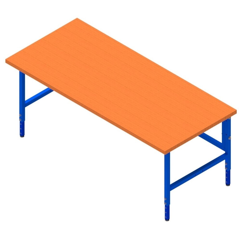 Produktabbildung: DAHMEN Manuell höhenverstellbarer Packtisch Multiplex, einseitig, HxBxt 710-960 x 2.000 x 900 mm