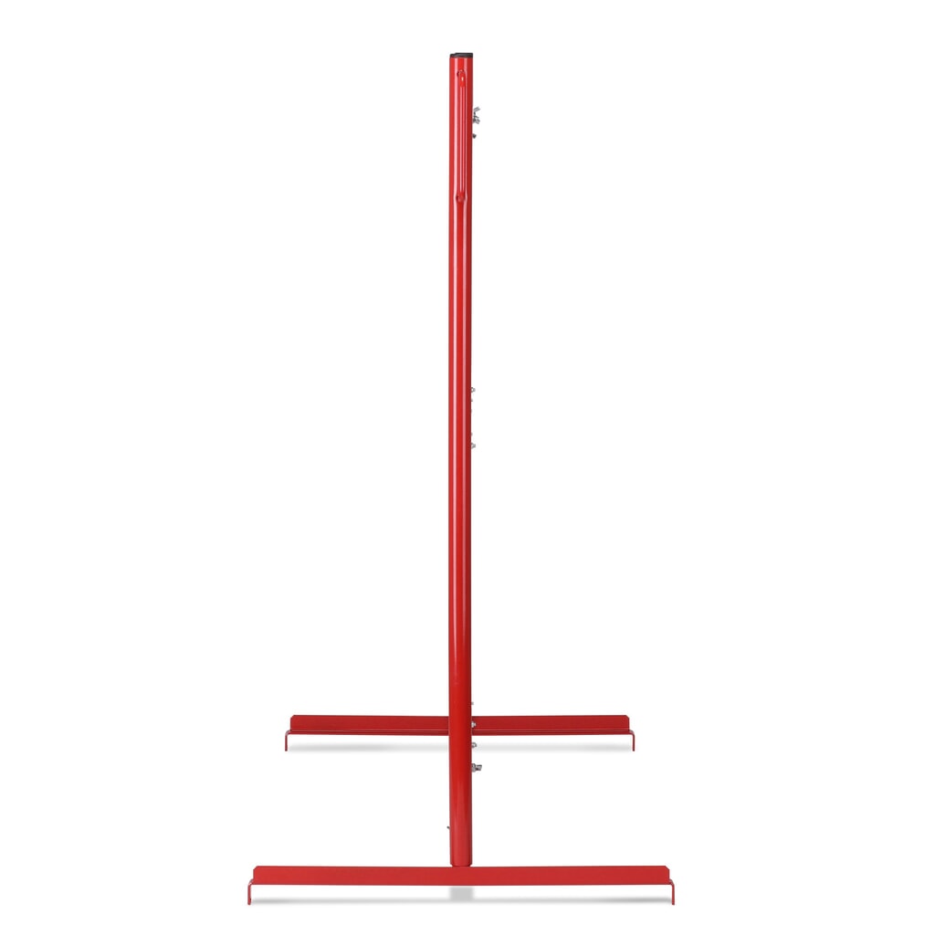 Produktabbildung Nr. 7: dancop Scherengitter, Standfuss beidseitig, Breite 3.600 mm, rot/weiss