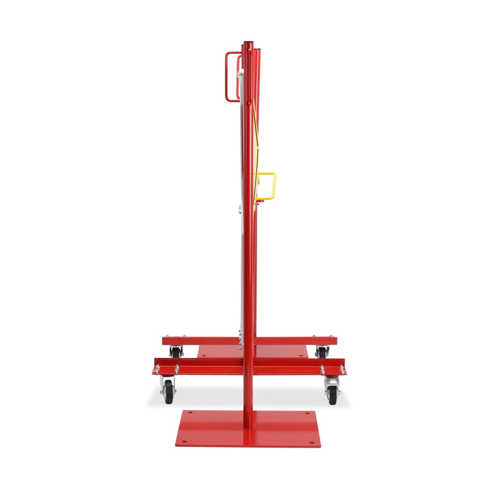 Produktabbildung Nr. 4: dancop Scherengitter-Set, 2 Rollenfüsse, 2 Fussplatten, Breite 2x 2.000 mm, rot/weiss
