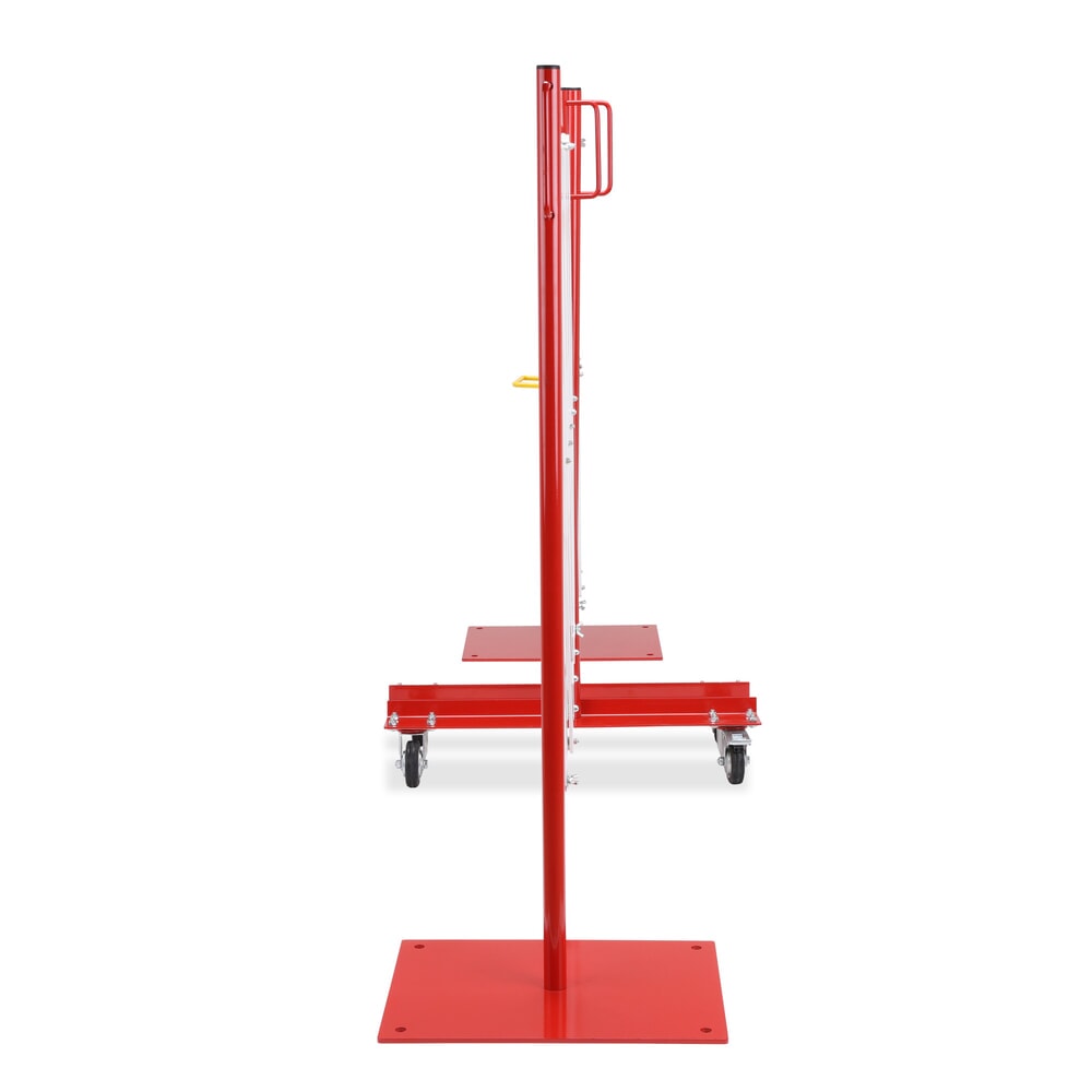 Produktabbildung Nr. 8: dancop Scherengitter-Set, 2 Rollenfüsse, 2 Fussplatten, Breite 2x 2.000 mm, rot/weiss