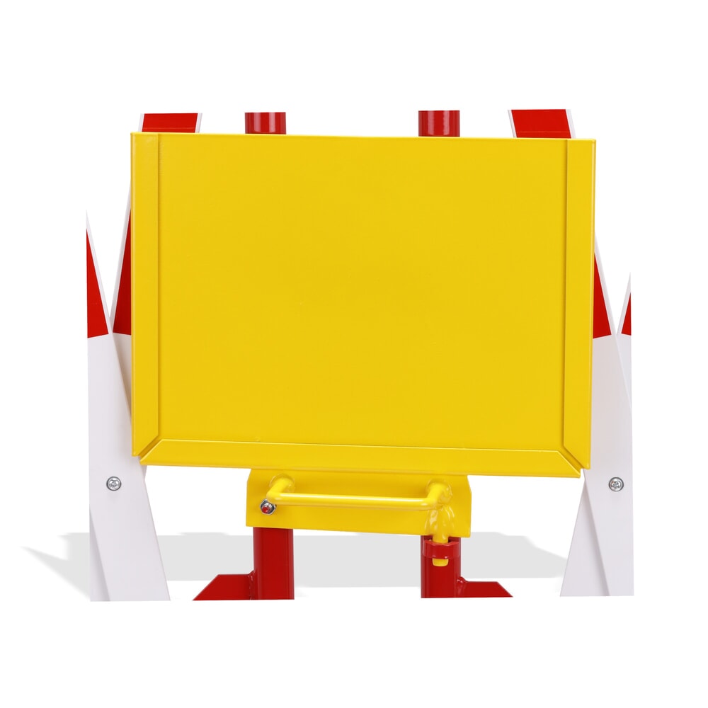 Produktabbildung Nr. 10: dancop Scherengitter-Set, 2 Rollenfüsse, 2 Fussplatten, Breite 2x 2.000 mm, rot/weiss