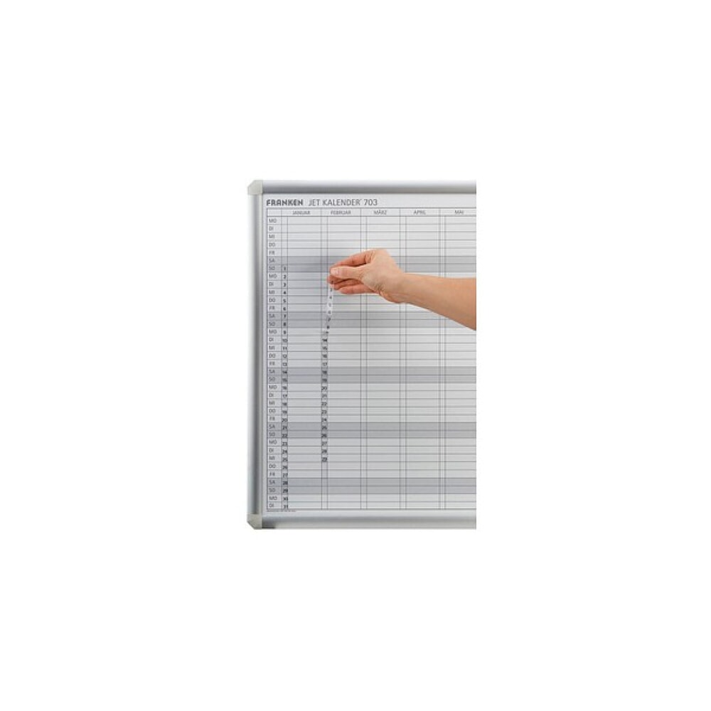 Produktabbildung: Datumsstreifen für FRANKEN Jahreskalender JetKalender, transparent, selbstklebend