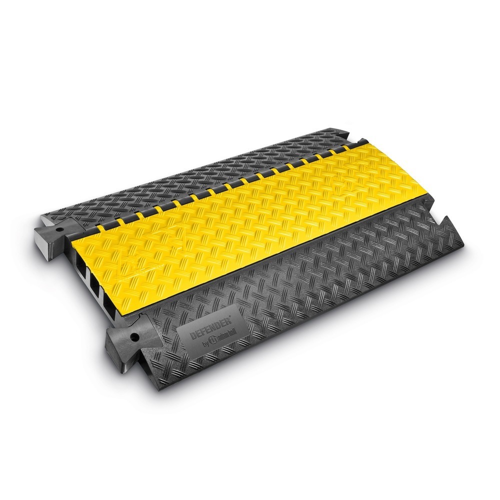 Produktabbildung: Defender® by Adam Hall Kabelbrücke 3, 3 Kanäle, schwarz/gelb