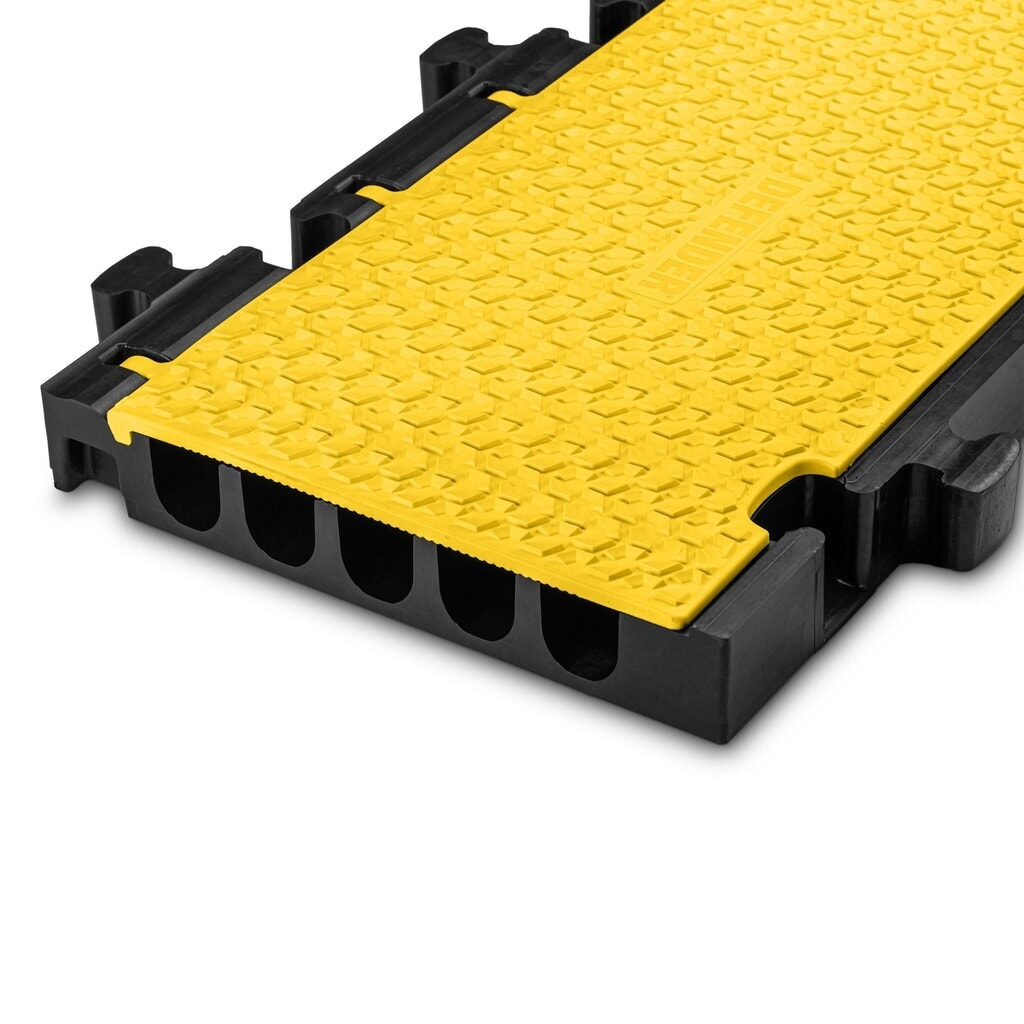 Defender® by Adam Hall Kabelbrücke MIDI 5 2D Mittelteil, 5 Kanäle, schwarz/gelb, halbe Ausführung Produktabbildung Nr. 3: Defender® by Adam Hall Kabelbrücke MIDI 5 2D Mittelteil, 5 Kanäle, schwarz/gelb, halbe Ausführung