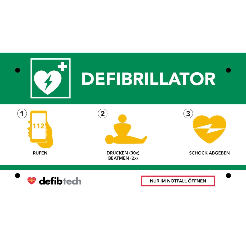 Produktabbildung Nr. 2: defibtech Defibrillatoren-Schrank mit akustischem Alarm, signalgrün