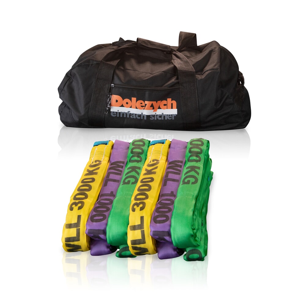 Produktabbildung: Dolezych Rundschlingen-Set, 20-teilig, inkl. Tasche