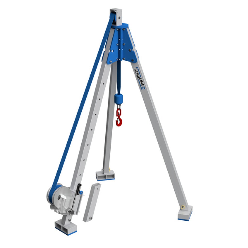 SCHILLING Alu-Dreibock mit Handwinde, TK 1000 kg Produktabbildung Nr. 2: SCHILLING Alu-Dreibock mit Handwinde, TK 1000 kg