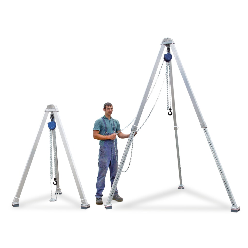 Produktabbildung: SCHILLING Alu-Dreibock ohne Handwinde, TK 1000 kg