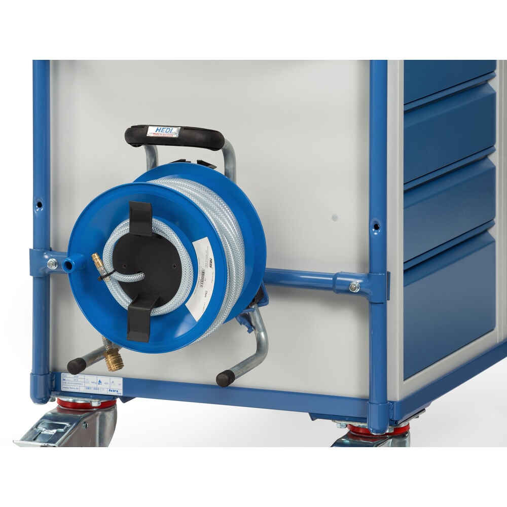 Produktabbildung: Druckluftschlauchtrommel für fetra® MultiVario-Tischwagen, Breite 700 mm