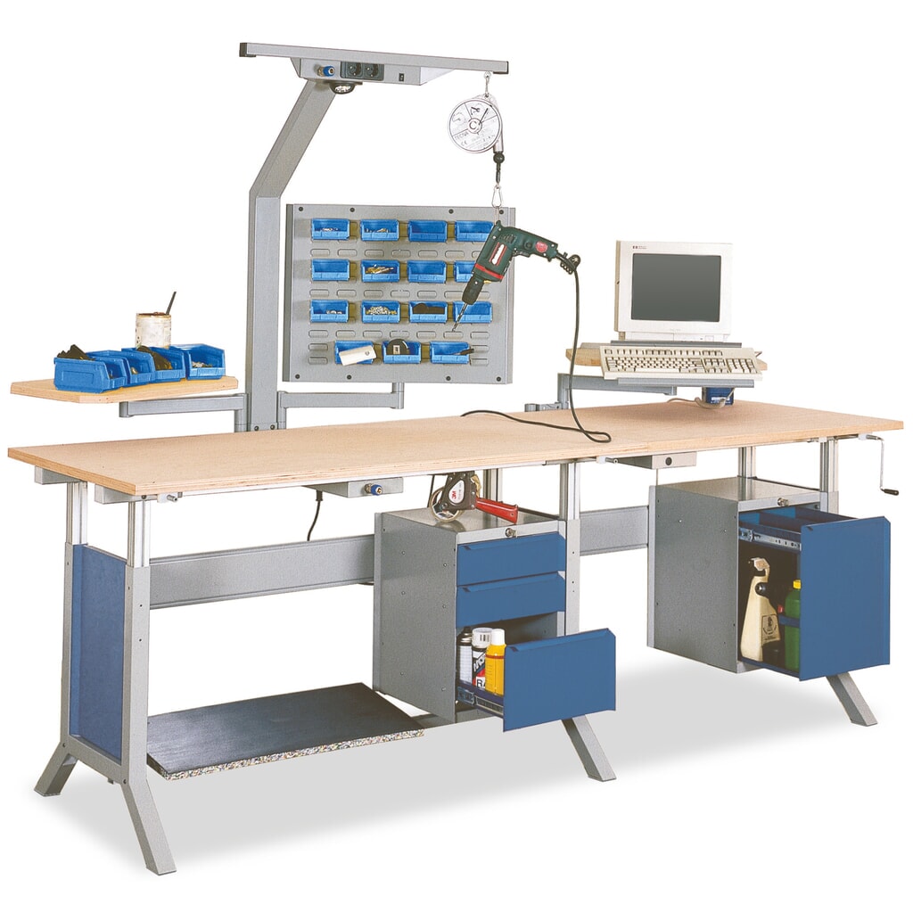 Aufbaugestell für Bedrunka+Hirth Arbeitsplatzsystem Basistisch, BxT 610 x 170 mm Produktabbildung: Aufbaugestell für Bedrunka+Hirth Arbeitsplatzsystem Basistisch, BxT 610 x 170 mm