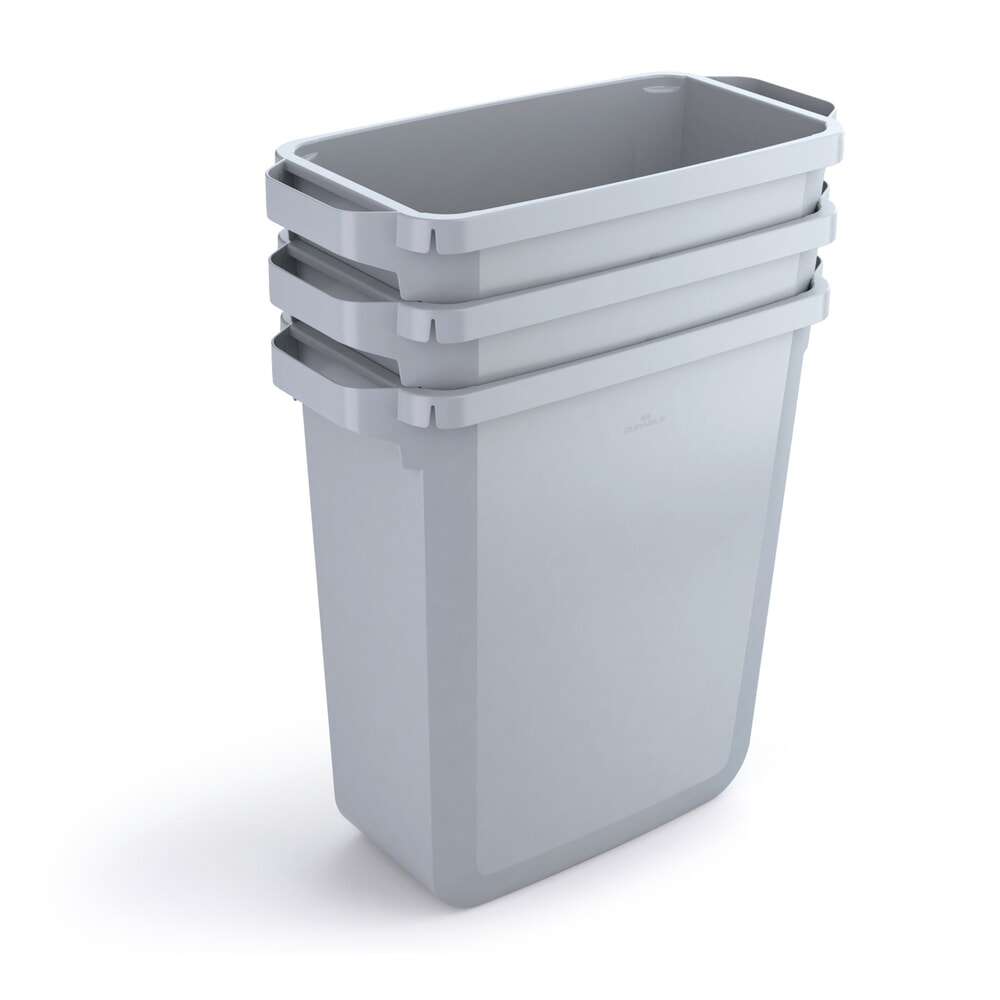 Produktabbildung Nr. 5: DURABLE Abfallbehälter DURABIN® 60L mit Klappdeckel + Info-Rahmen DURAFRAME®, grün
