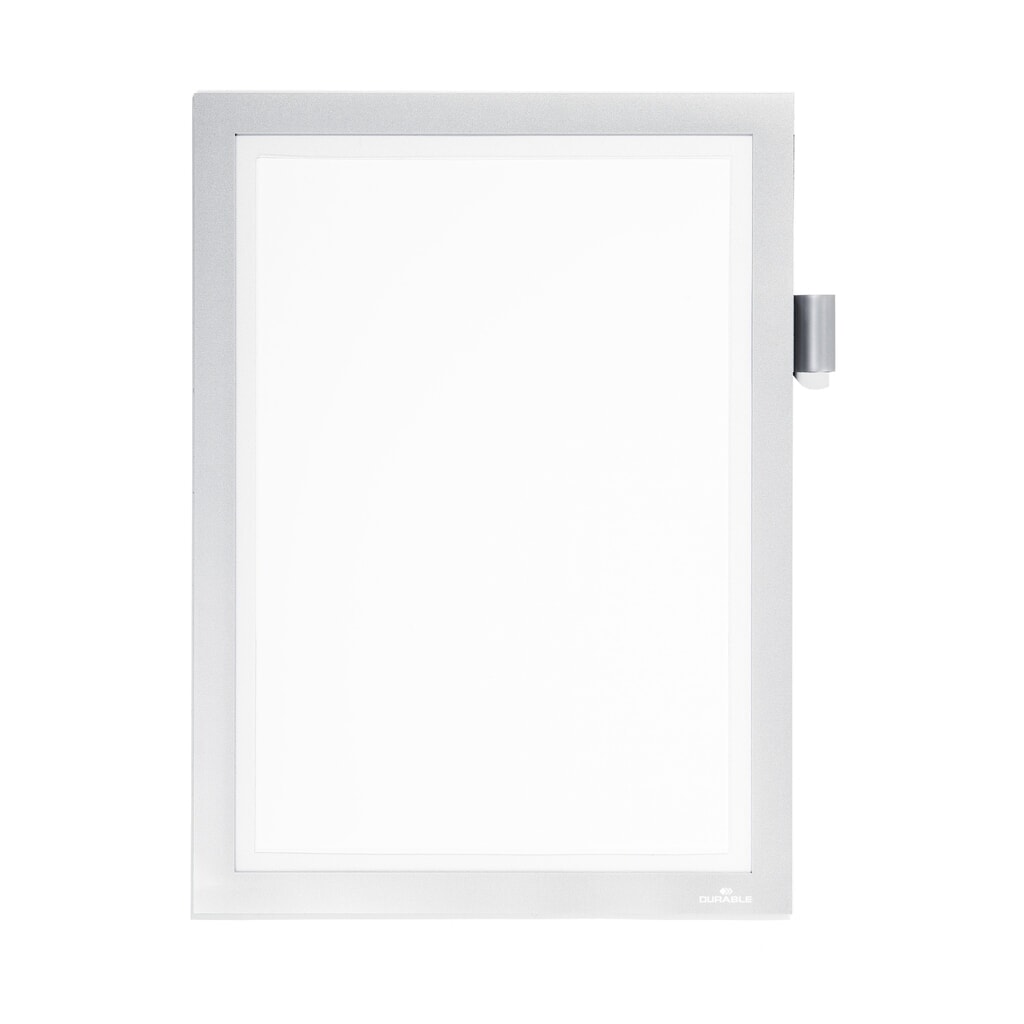 Produktabbildung: DURABLE Info-Rahmen DURAFRAME® NOTE A4, mit Magnetverschluss und Stifthalter, silber