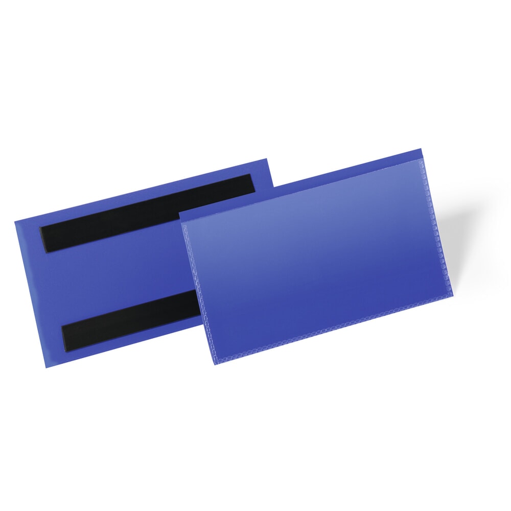 Produktabbildung: DURABLE Magnetische Etikettentasche 150 x 67 mm, dunkelblau
