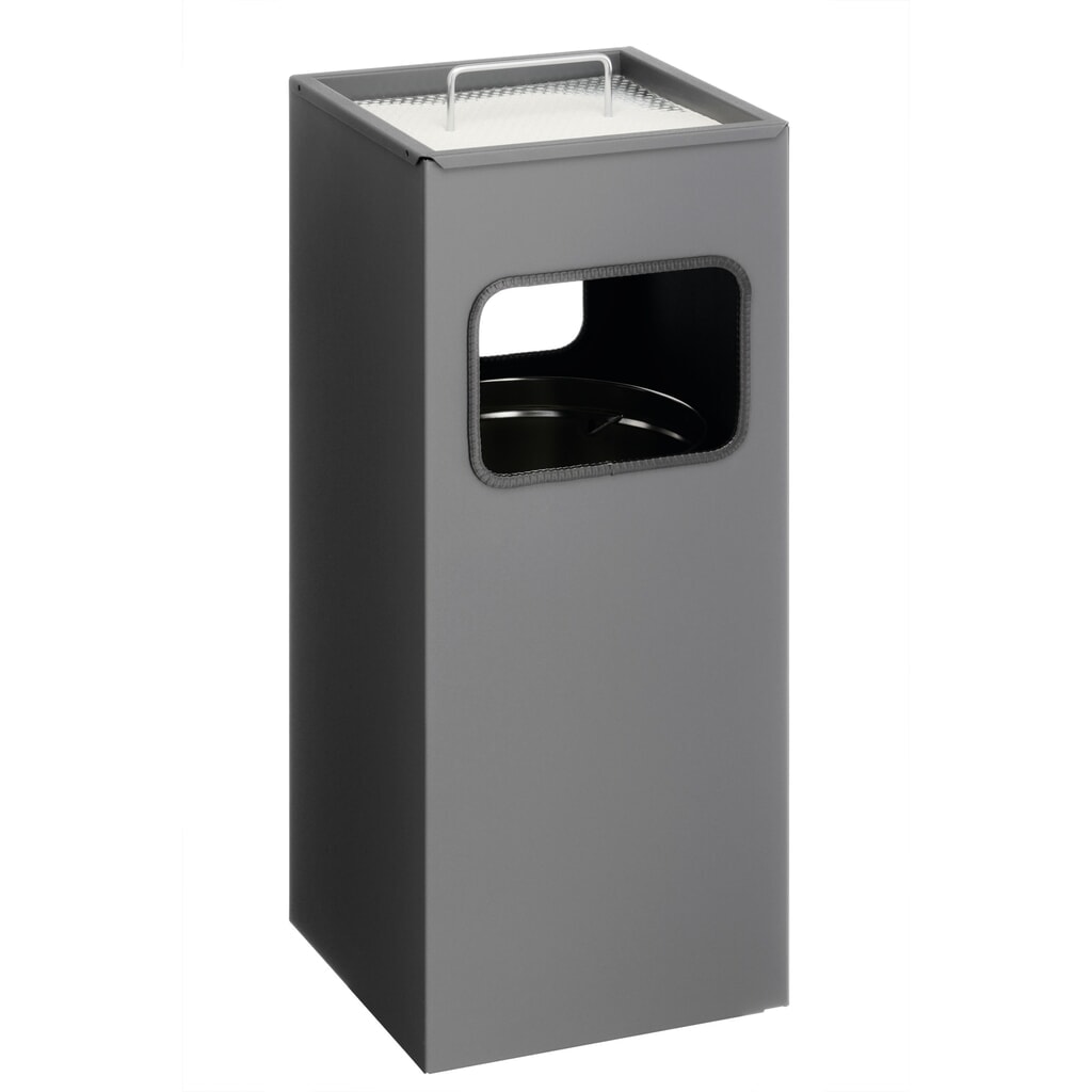 Produktabbildung: DURABLE Papierkorb Metall mit Ascher eckig, anthrazit