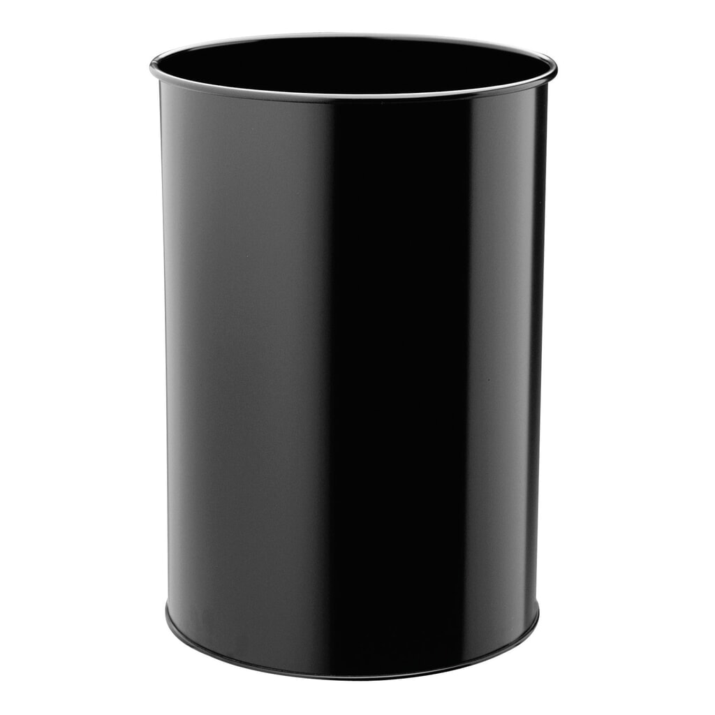 Produktabbildung: DURABLE Papierkorb Metall rund 30 5er SET, schwarz