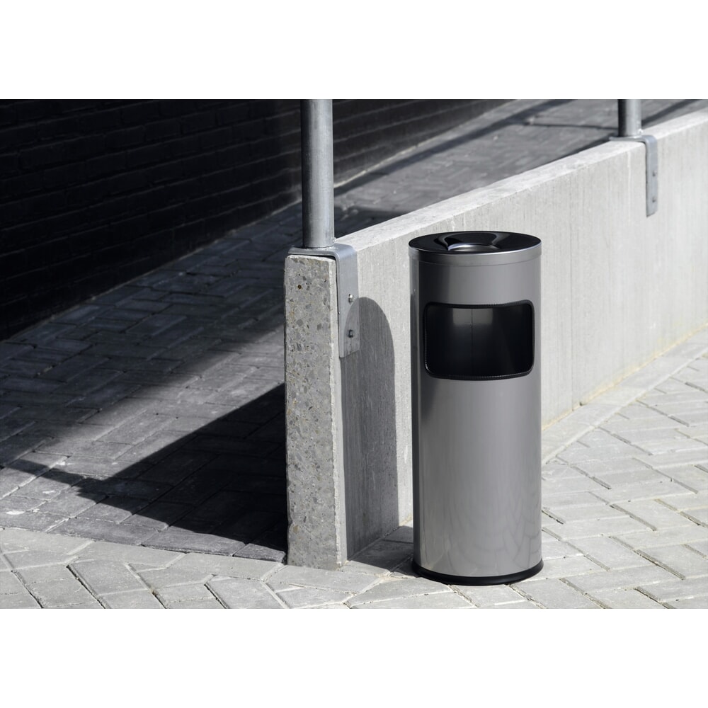 Produktabbildung: DURABLE Papierkorb Safe mit Ascher rund, anthrazit