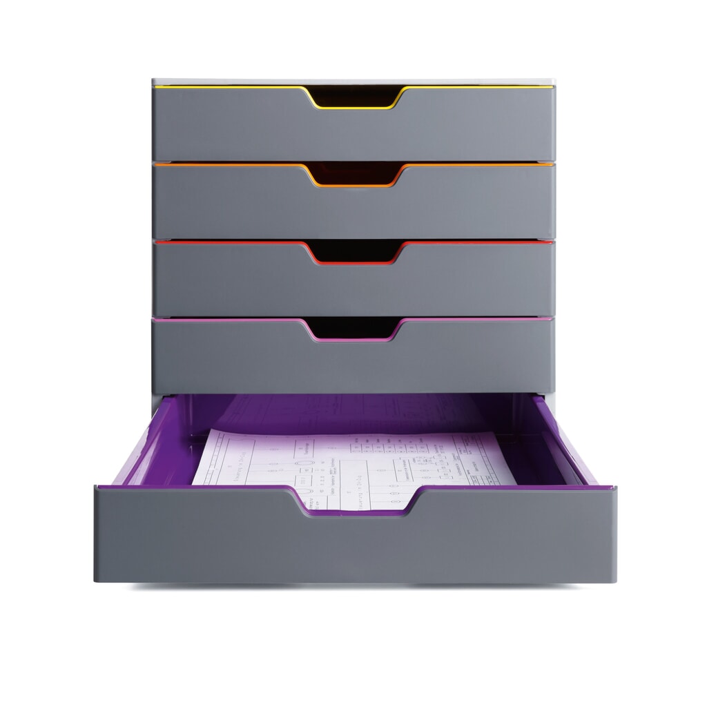 Produktabbildung: DURABLE Schubladenbox Varicolor, 5 Schubladen