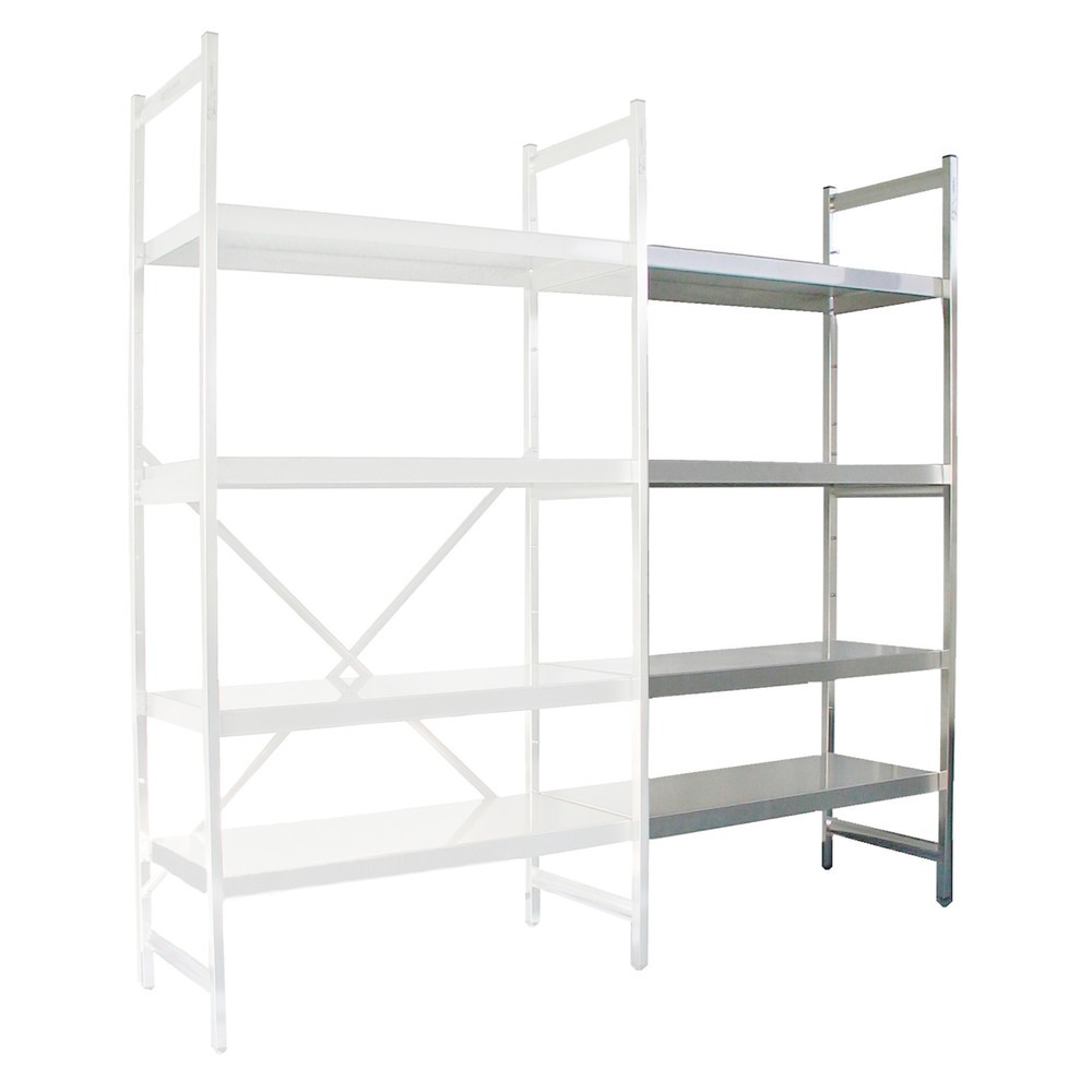 Produktabbildung: Edelstahl-Regal mit geschlossenen Fachböden, AF, FL 600 kg, HxBxT 1.600 x 775 x 300 mm