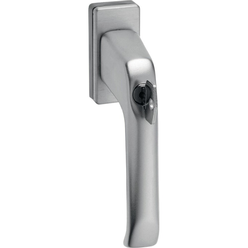 Produktabbildung: EDI Fenstergriff 1003/2035, 35 mm, Aluminium F9016 / verkehrsweiss, abschliessbar