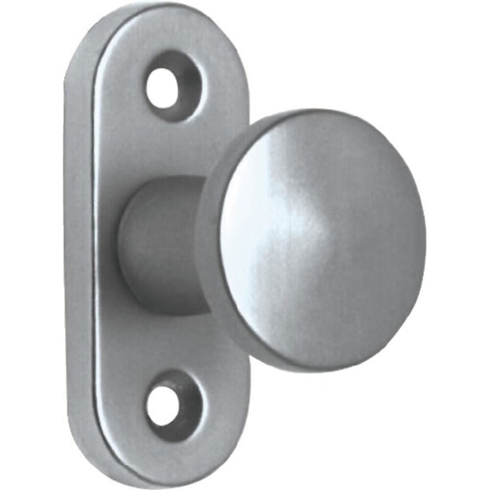 Produktabbildung: EDI Hebetürknopf, 35 mm, Aluminium F2 / neusilberfarbig