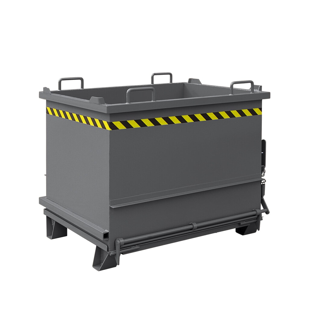 Produktabbildung: Eichinger® Baustoff-Container mit Klappboden, 1000 kg, 300 Liter anthrazitgrau
