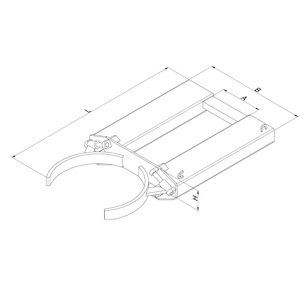 Eichinger® Fassgreifer für 200 l Fässer mit Verriegelungsautomatik, 1 x Fass, reinorange Produktabbildung Nr. 2: Eichinger® Fassgreifer für 200 l Fässer mit Verriegelungsautomatik, 1 x Fass, reinorange