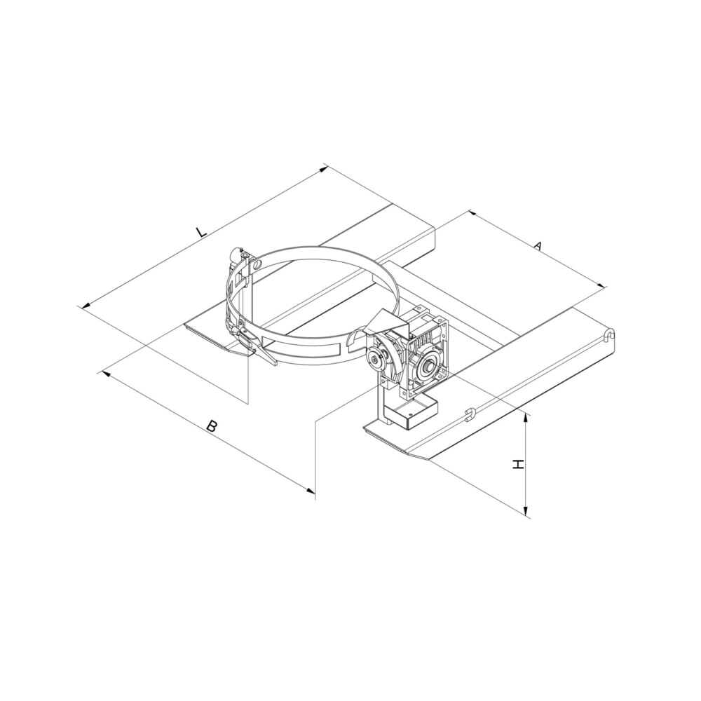 Produktabbildung Nr. 2: Eichinger® Fasskipper, Kurbel, 1 x Fass reinorange