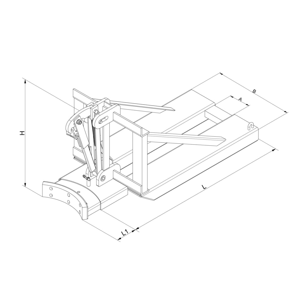 Produktabbildung Nr. 2: Eichinger® Fasslifter für Stahl- und Kunststoff-Fässer, 1 x Fass, reinorange